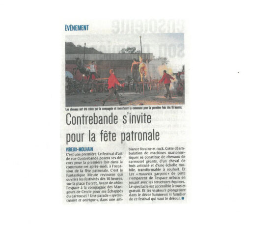 Contrebande s&rsquo;invite pour la fête patronale